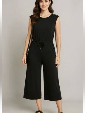 Lauren Ralph Lauren Black Wide Leg Jumpsuit Women’s Size M